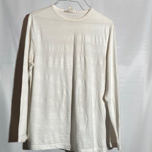 Perry Ellis Crew Neck PullOver Long Sleeves Sweater Formal Bolo Shirt Size M